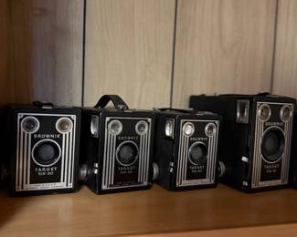 Vintage Brownie camera collection