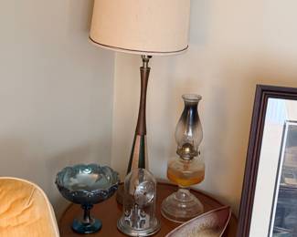 Mid century lamp, oil lamp