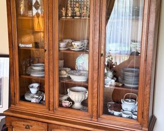 Mid century 2 piece china / display / storage cabinet