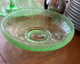 Vaseline glass dish