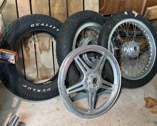 Motorcycle tires and rims