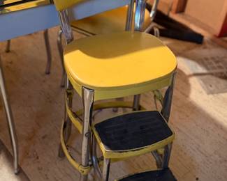 Mid century foldable step stool