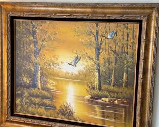 Framed art - River scene