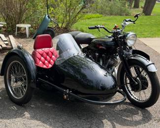 1953 Vincent Model C Motorcycle With Sidecar