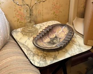 Mid century table and ash tray