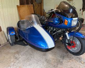 Vintage Honda GL 1100 Motorcycle with Sidecar