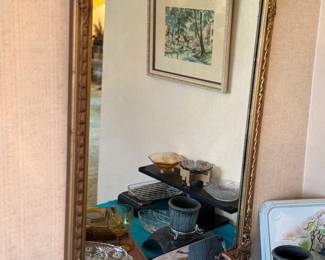 Beautiful vintage beveled glass mirror