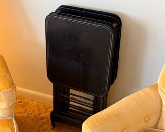 vintage tray table set