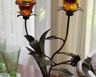 Elegant mid century candle holder