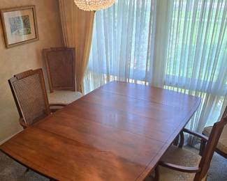 Mid century dining table with 4 chairs 