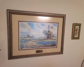 Bluebonnets on a Texas Farm by John Carter Signed & Numbered 68/500