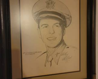 "2nd Lt. Ronald Reagan U.S. Cavalry" by D.D. Moore Signed
