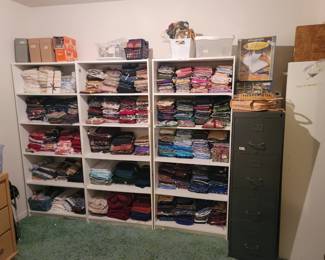 Fabric, 3 Storage Cabinets w/ Doors