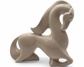 Lot 208  Stylized Modernist Horse Porcelain Figurine By Jaru Of California