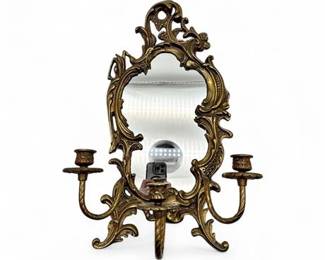 Lot 209  Antique French Louis XV Style Gilt Bronze Vanity Mirror
