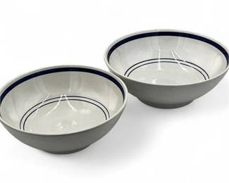 Lot 332  Pair Of Ceramic Bowls From The Italian Company Stoviglieria.