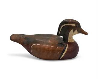 Lot 342  HandCarved And HandPainted Wood Duck Decoy