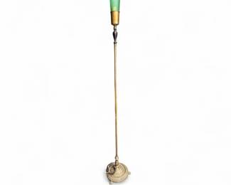 Lot 970  Antique Art Deco Jadeite Floor Lamp