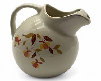 Lot 306  Vintage Ceramic Pitcher With Iconic Autumn Leaf Pattern By Hall China