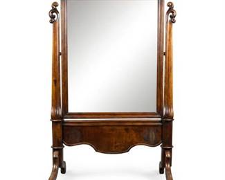 Lot 383  VictorianStyle Mahogany Cheval Mirror Frame