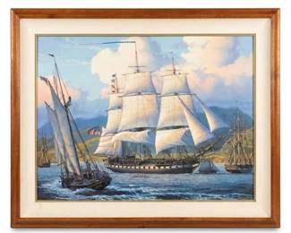Lot 392  Raymond Massey Signed Limited Edition Maritime Print