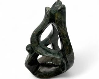 Lot 923  Vintage Abstract Sculpture HandCarved From Serpentine Stone