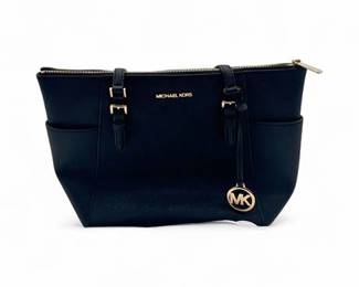 Lot 323  Michael Kors Charlotte Large Saffiano Leather TopZip Tote Bag.