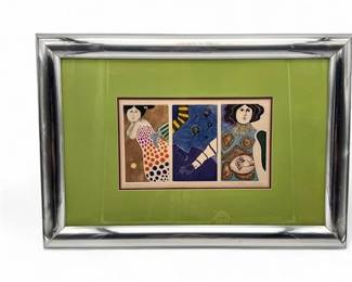 Lot 920  Ltd. Ed. Aquatint Etching Titled Triptico Triptych By Leticia Tarrago