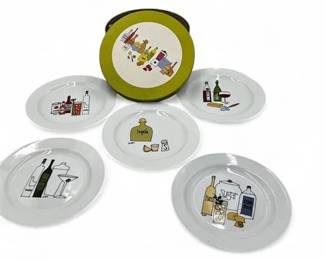 Lot 345  Cocktail Collection Of AppetizerSnack Plates By Ursula Dodge