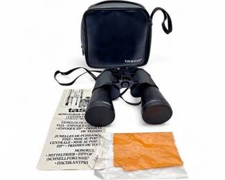 Lot 216  Vintage Tasco 10x50mm Wide Angle Zip Focus Model Binoculars