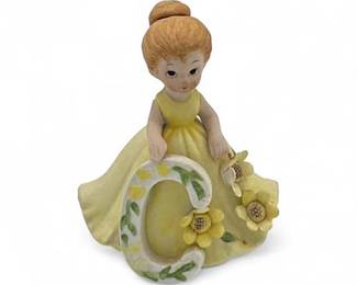 Lot 931  Vintage Porcelain Bisque Young Girl Figurine