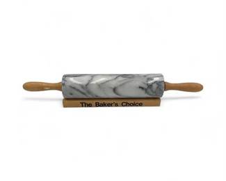 Lot 326  Marble Rolling Pin With Wooden Handles And Stand