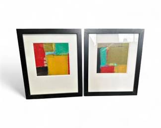 Lot 948  Framed Abstract Art Prints Of Muse I  II By Artist Jason Cardenas.