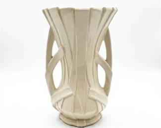 Lot 57  Vintage McCoy Pottery Strap Ribbon Vase Produced In The 1940s1950s