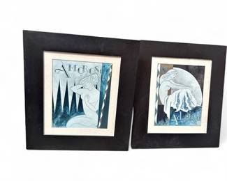 Lot 247  Pair Of Shadow Catchers Art Deco Framed Prints  Amoroso  Adagissimo