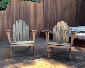 Wooden Adirondack Chairs (Set of 2)