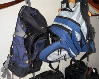 JanSport Navy Backpack and Blue/Silver Backpack