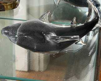Murano Glass Shark Sculpture by Licio Zanetti