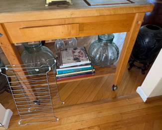 Le Gourmand Butcher Block Kitchen Cart