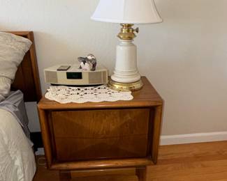 United Furniture Diamond Front Walnut Nightstand