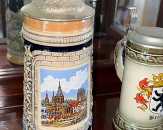 German Ceramic Beer Steins: Kaiserslautern and Berlin