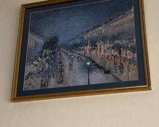 The Boulevard Montmartre at Night by Camille Pissarro Oil Painting Reproduction