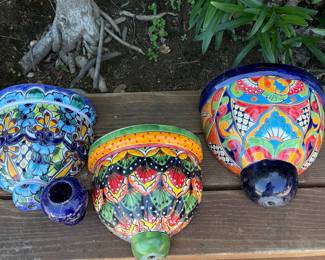 Set of 3 Talavera Wall Planters