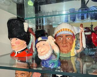 Royal Doulton Character Jugs - Grenadier Guard, Sailor, Native American Chief