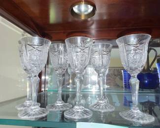 Bohemia Crystal Cut Wine Glasses