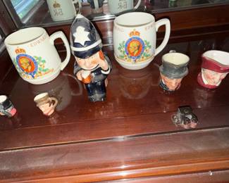 Royal Commemorative Character Jugs and Mugs, Toby Jugs