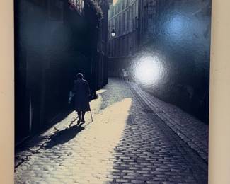 Cobblestone Alley with Pedestrian, Edinburgh