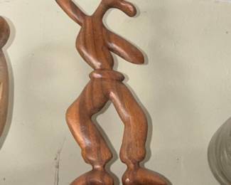 Mid-Century Modern Abstract Wood Sculpture - Dancer