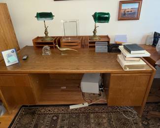 Kimball Solid Wood Desk with Oak Finish