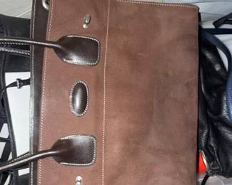 Brown Suede Tote Bag